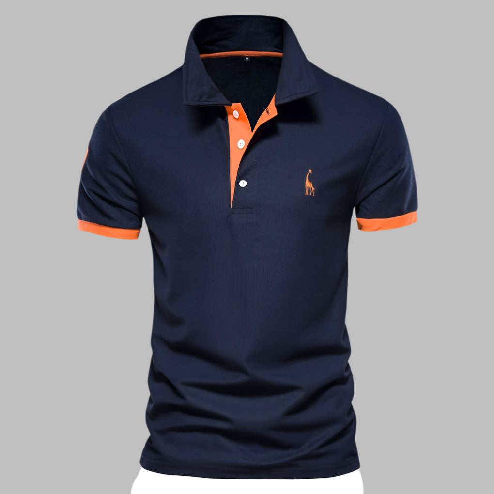 Effortless smart-casual men's polo shirt. Tailored fit short sleeve top, great for spring/fall everyday wear.