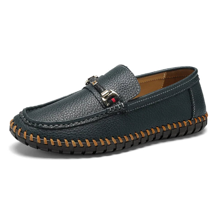 Men's durable leather bit loafers constructed with Goodyear welt, long-lasting and comfortable dress shoes