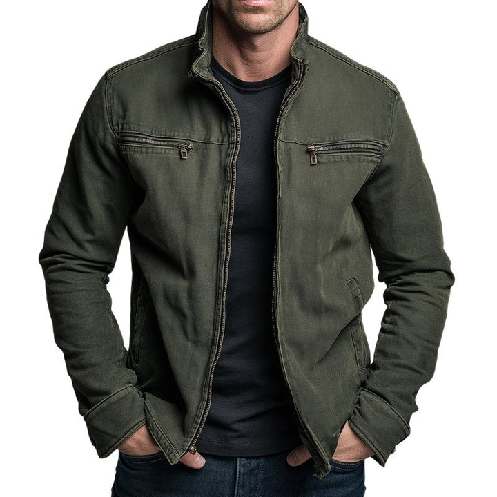 Stylish men's utility coat, ideal for fall & spring layering. Casual everyday outerwear with a classic design.