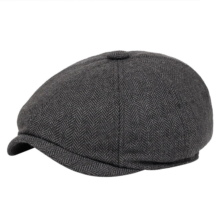 Men's classic vintage flat cap. Timeless gentleman's hat, ideal for casual wear, fashion accessory with vintage style.