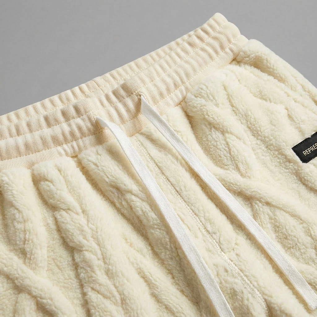 Cozy men's textured lounge sweatpants, cloud-soft for ultimate comfort. Perfect casual bottoms.