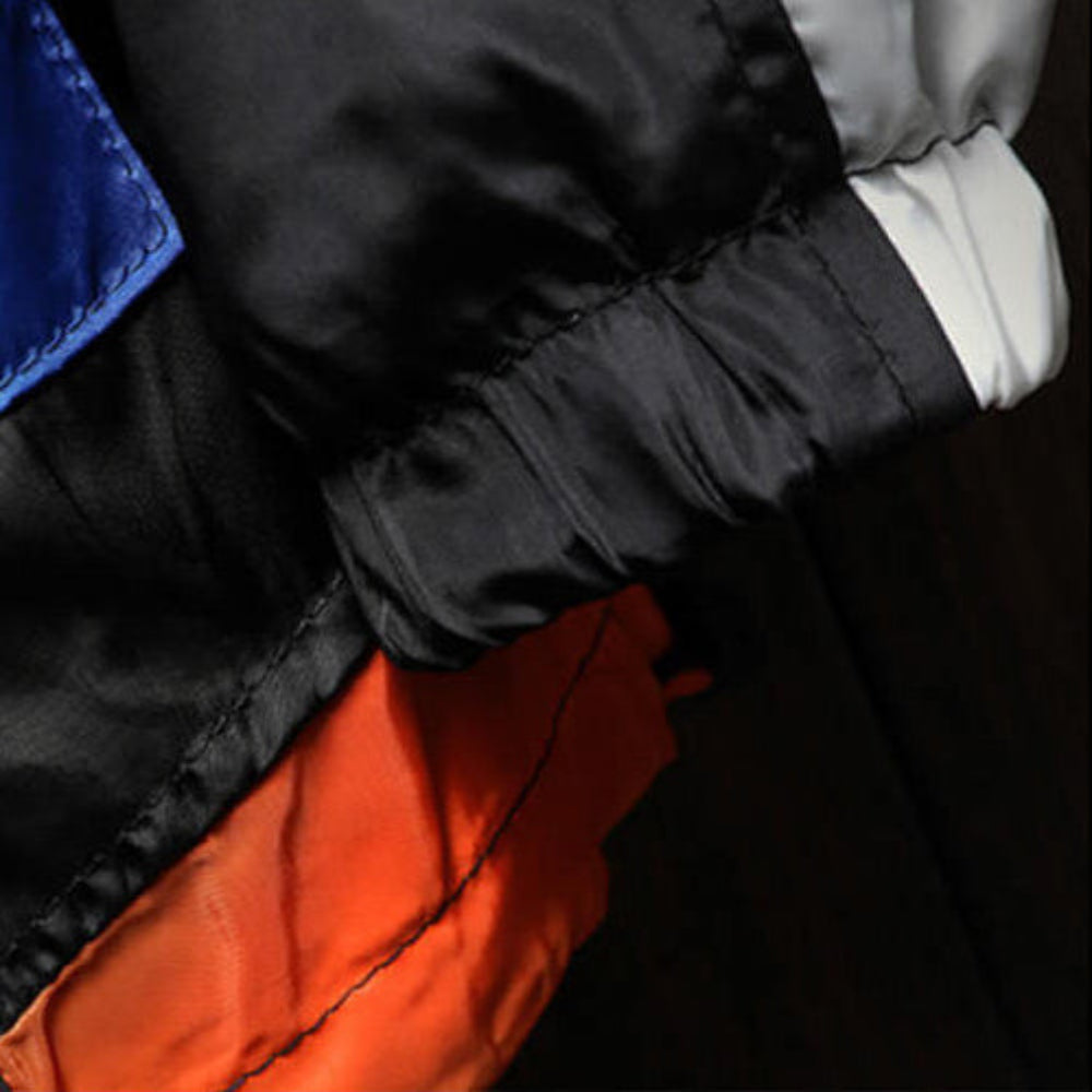 Modern men's color block hooded half-zip windbreaker jacket. A practical & fashionable athletic and casual outerwear.