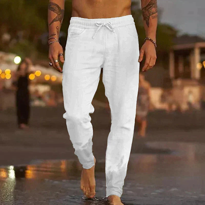 Men's athletic jogger pants with adjustable drawstring. Comfortable cuffed design, ideal for active lifestyle & casual wear.