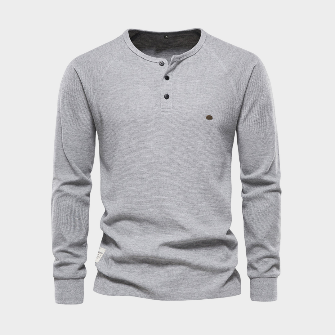 Men's comfortable long sleeve casual shirt, ideal for everyday wear & versatile autumn fashion.