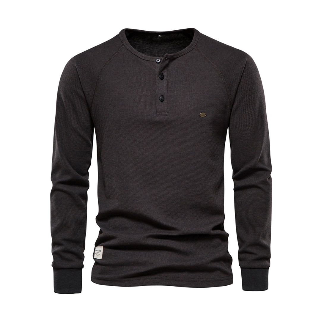 Men's long sleeve casual top, perfect for comfortable everyday wear and stylish autumn outfits.