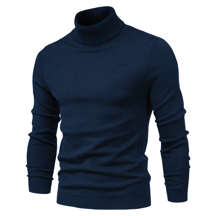 Men's warm knitted long sleeve sweater, perfect for casual winter wear