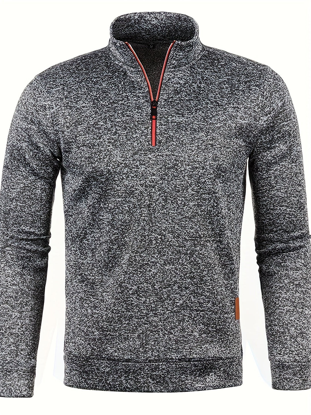 Stylish men's pullover with neck zip, offering timeless appeal and essential warmth for cold weather.