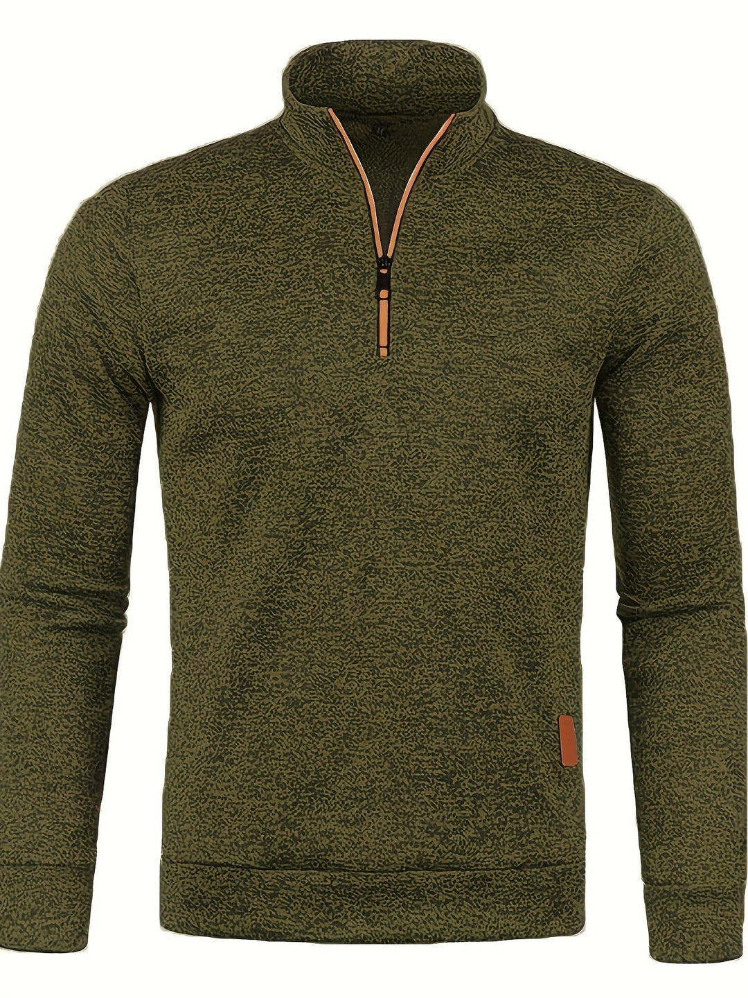 Men's neck zip sweater, a classic casual wear top for versatile styling in autumn & winter.