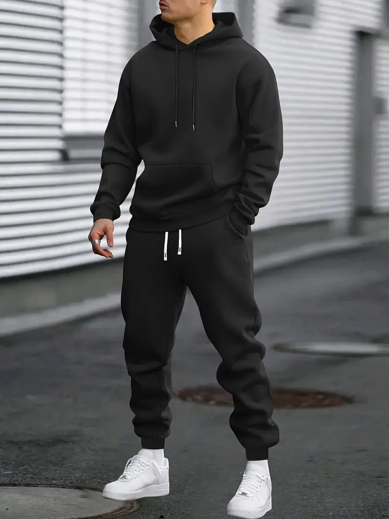 Modern men's sweater and jogger set, perfect for relaxed fit lounge wear