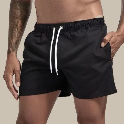 Casual men's drawstring summer shorts, perfect for beach, pool, or everyday summer relaxation.