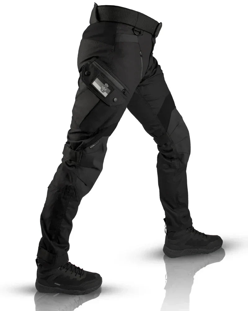 Men's durable tactical cargo pants, multiple pockets, military style, for outdoor & workwear activities