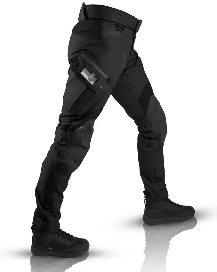 Men's durable tactical cargo pants, multiple pockets, military style, for outdoor & workwear activities