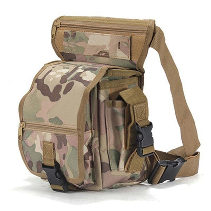 Men's durable tactical drop leg bag, water-resistant, ideal for outdoor adventures & travel.