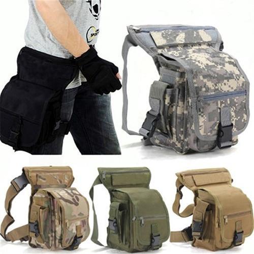 Men's outdoor tactical drop leg bag, water-resistant and multi-functional for adventurers.