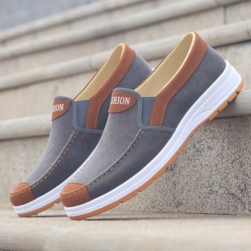 Versatile men's slip-on shoes for easy everyday wear. Comfortable canvas loafers for casual style.