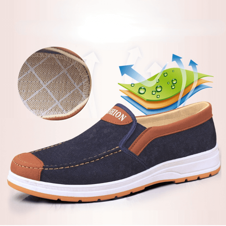 Men's comfortable casual slip-on shoes. Lightweight canvas perfect for everyday wear & easy spring/summer style.