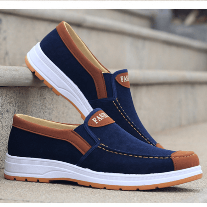 Effortless comfort with men's slip-on casual canvas shoes. Ideal lightweight loafers for versatile daily fashion.