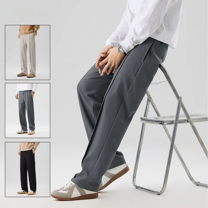 Men's khaki drape trousers, a comfortable & elegant bottom, ideal for formal or casual versatile style.