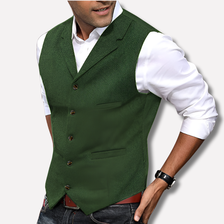 Men's elegant suit vest, perfect for formal business attire, wedding wear, and refined classic style.