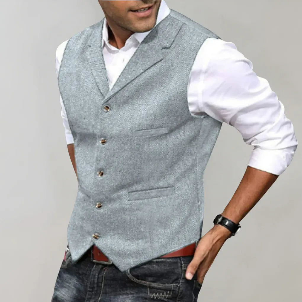 Stylish men's suit vest for a polished look. Perfect for formal wear, business attire, or smart casual events.