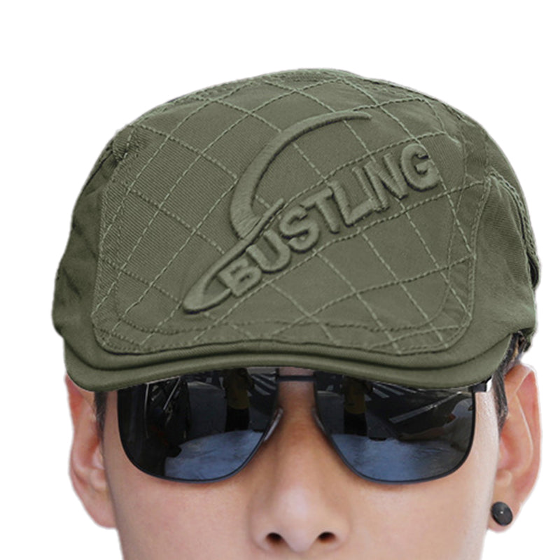 Men's embroidered cotton beret, an iconic piece of headwear that adds elegance to any look.