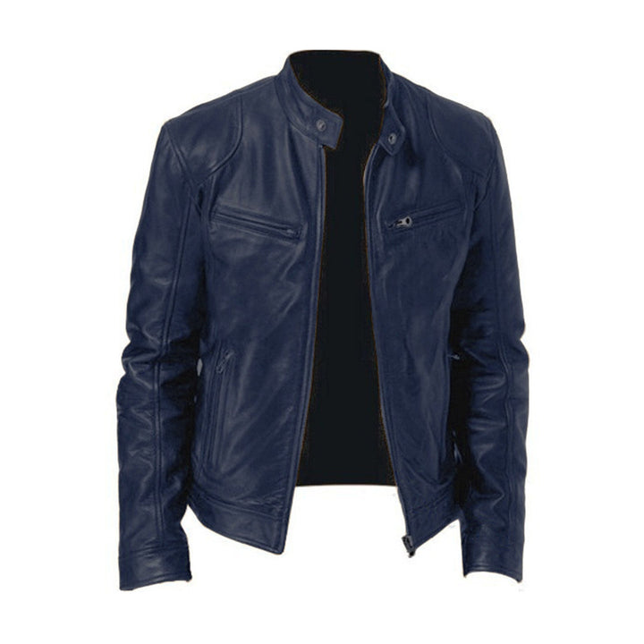 Man modeling a versatile men's everyday comfort jacket, perfect for casual fall & spring transitional style.