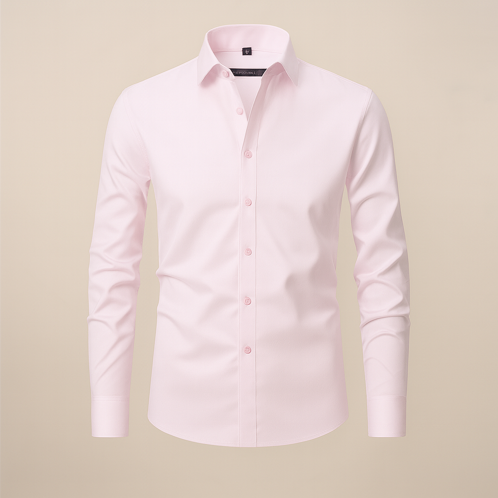 Men's everyday tailored shirt in burgundy, a rich color for stylish casual wear.