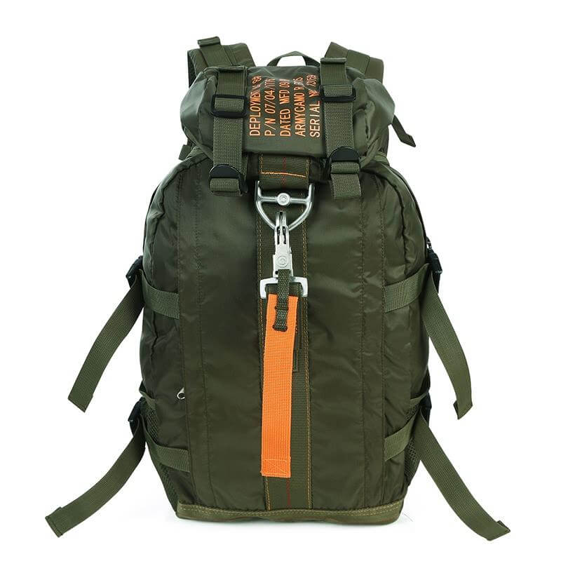 Durable men's tactical backpack, water-resistant for rugged outdoor gear & camping trips by FieldGear.