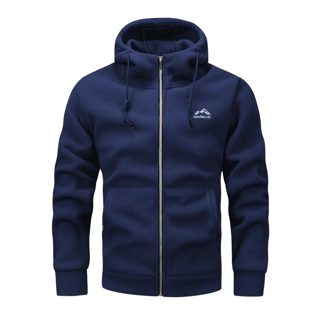 Versatile men's hoodie, full-zip and hooded for ultimate comfort. Essential men's outerwear.