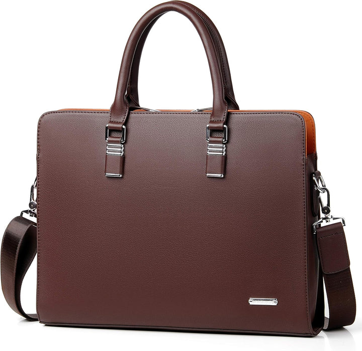 Versatile men's leather travel and business laptop bag accessory.