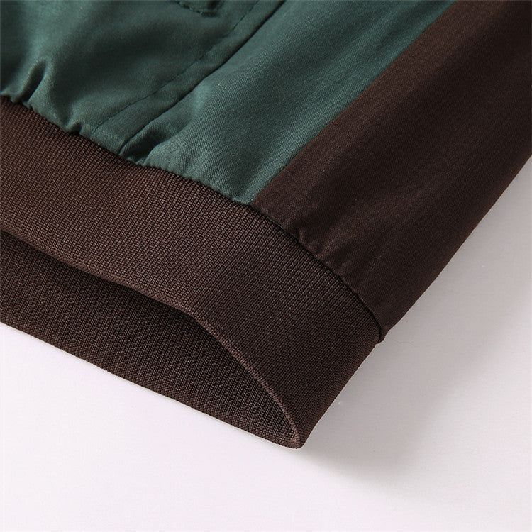 Stylish men's lightweight bomber jacket, vintage-inspired for casual spring & autumn wear.