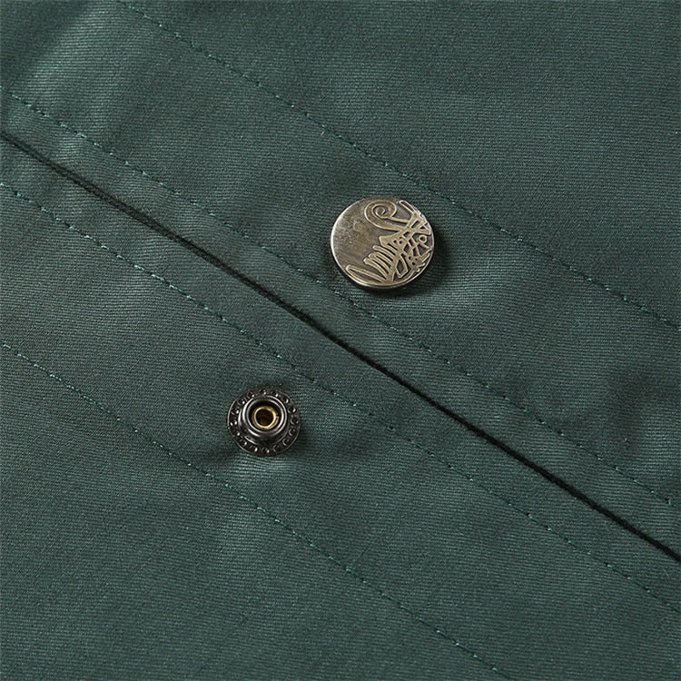 Men's autumn jacket: lightweight bomber in vintage green, perfect for everyday casual look.