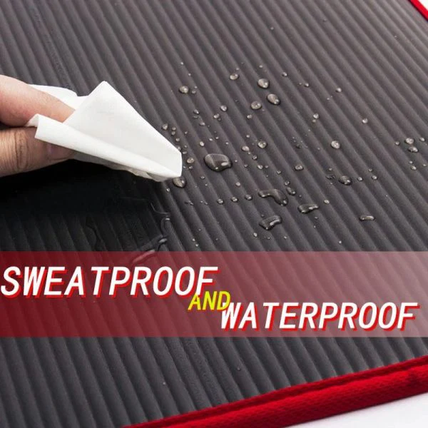 Premium high-density fitness mat designed for men's home gym, offering non-slip grip for yoga & exercise.