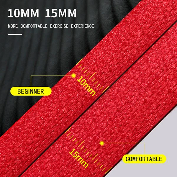 Black non-slip exercise mat, high-density for men's fitness. Perfect for yoga, Pilates, and gym workouts.