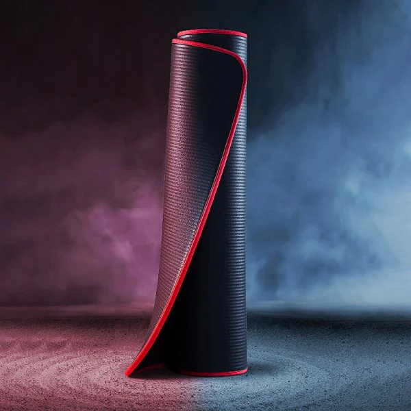 Versatile men's workout mat: high-density, non-slip for yoga, exercise, and home gym fitness routines.