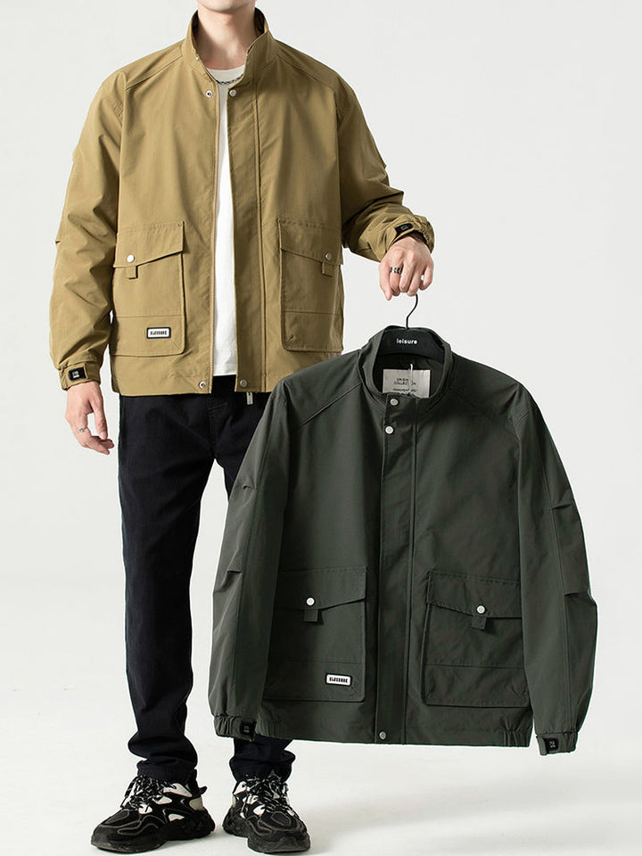 Men's sports jacket, insulated for chilly autumn & winter runs, training & outdoor gear.