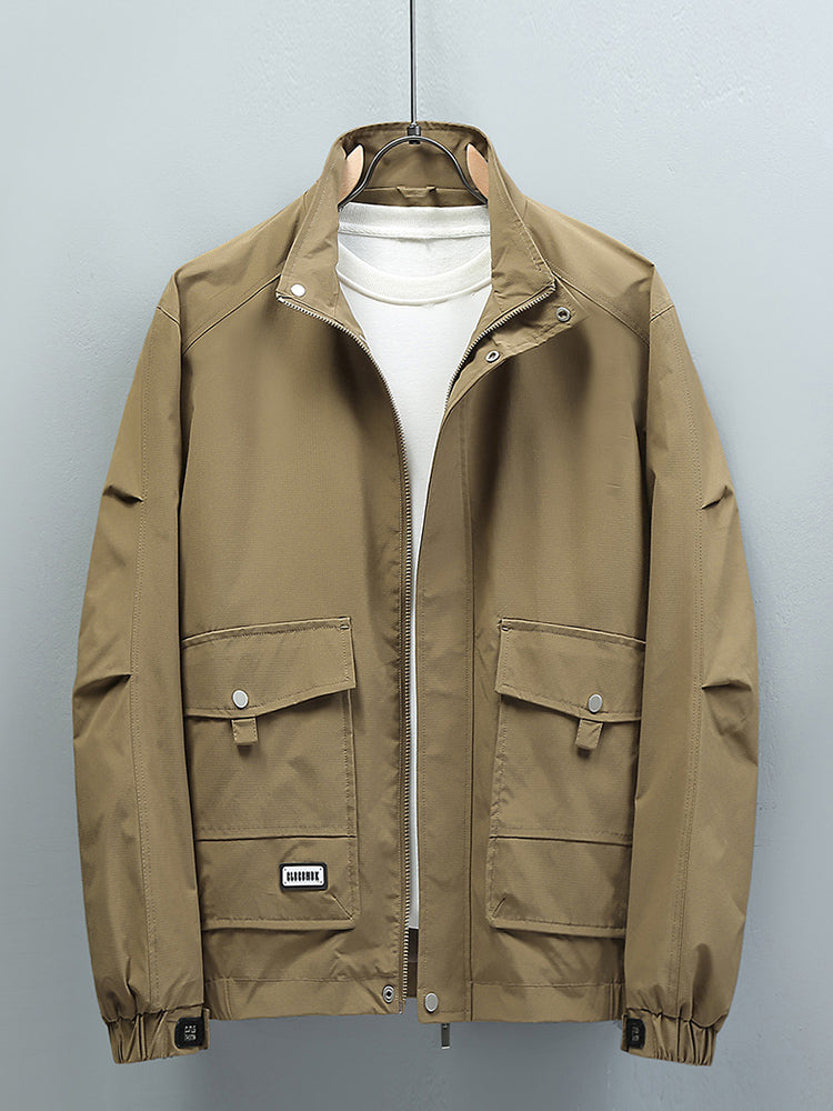 Men's fashion sports jacket, insulated for comfort during autumn & winter workouts.