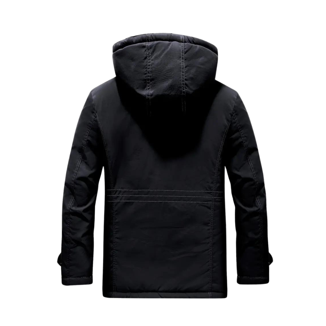 Kaspar men's insulated outdoor jacket. Waterproof, windproof, warm winter coat for cold weather & outdoor protection.