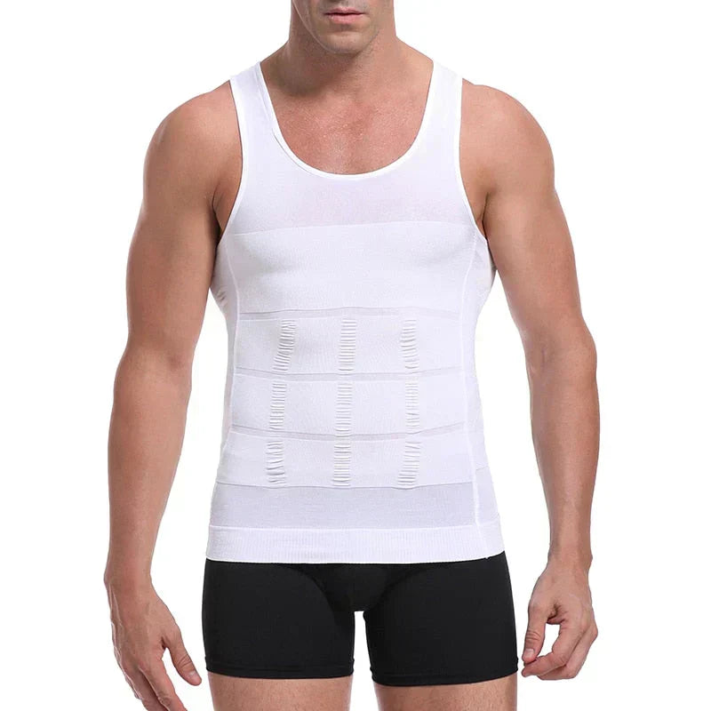 Massimo men's compression baselayer, providing a smooth, invisible slimming silhouette under any shirt.