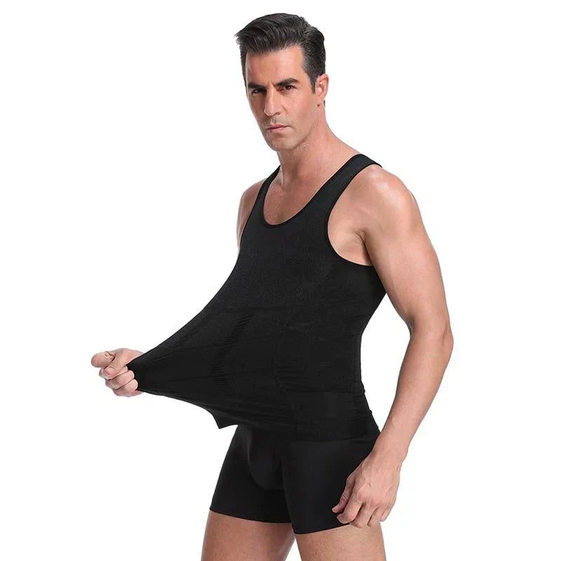 Boost confidence with Massimo men's slimming compression undershirt. Essential invisible apparel for men.
