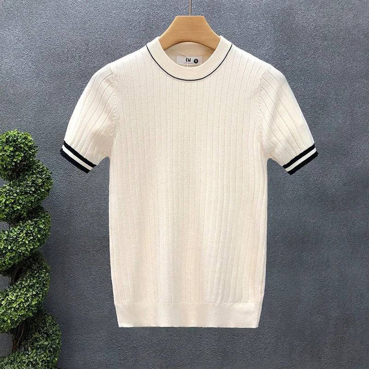 Classic men's long sleeve knitted crewneck pullover sweater. Everyday comfort and versatile style for mens fashion.