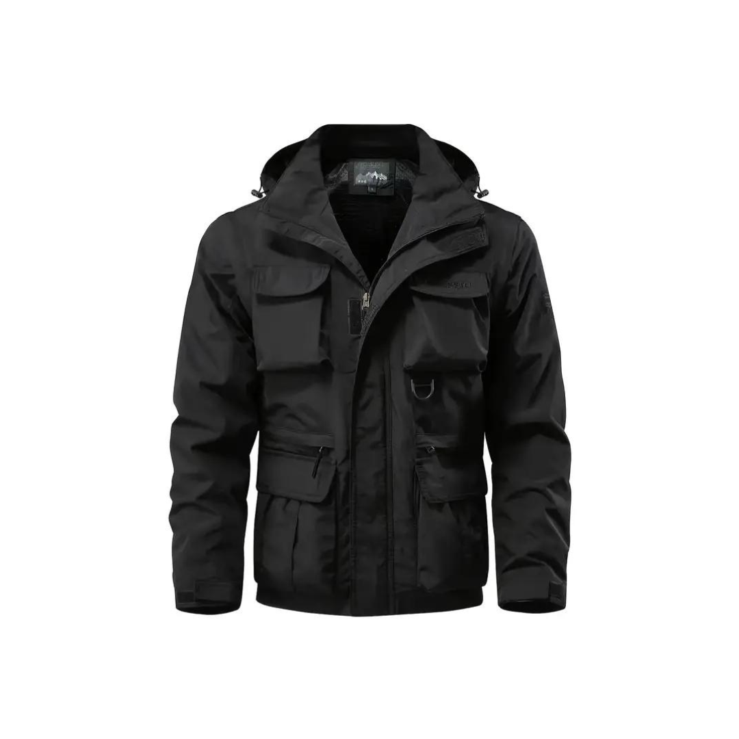 Men's Leif water-repellent transitional jacket with removable hood, ideal for spring & autumn.