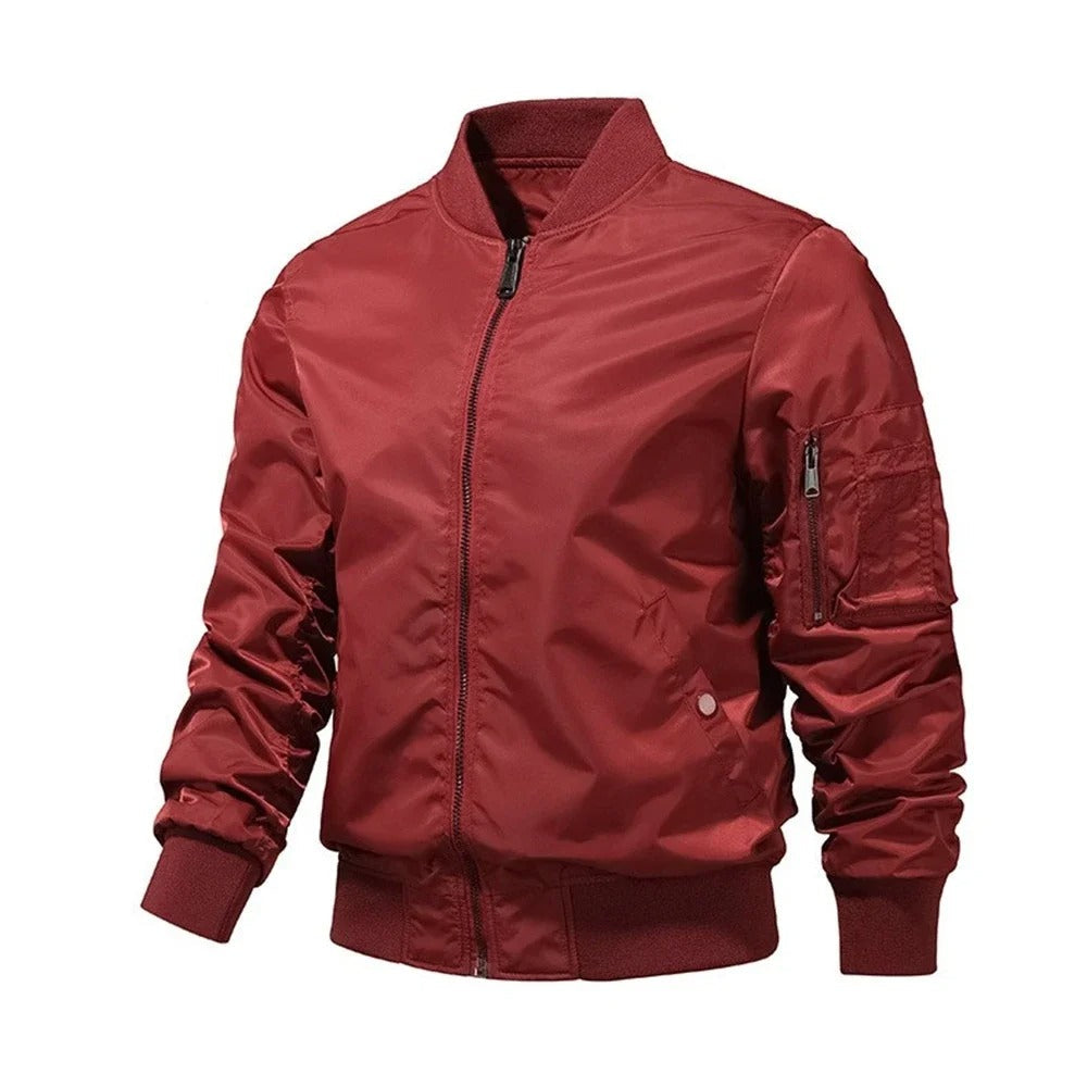 Men's light autumn bomber jacket, Hector, in a trendy casual style. Ideal transitional outerwear for everyday.