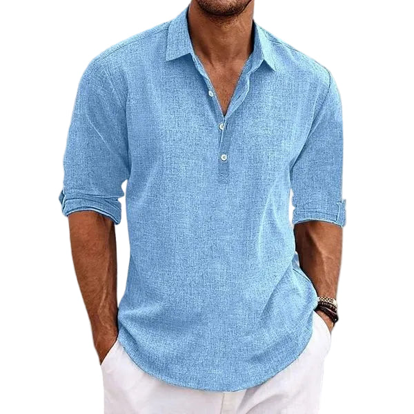 Men's lightweight breathable short-sleeve polo shirt for summer casual wear.