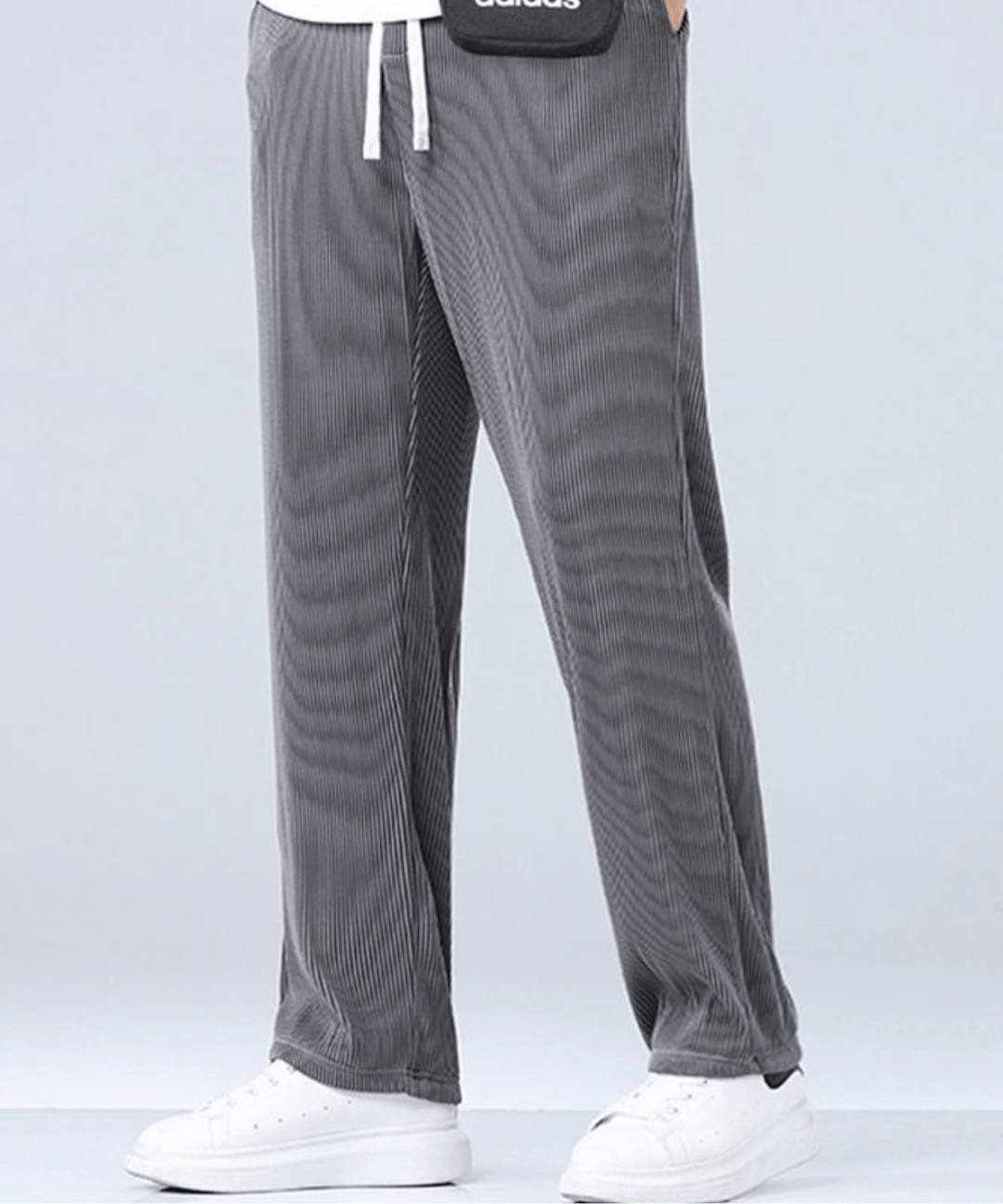 Comfortable men's drawstring pants, lightweight and breathable for relaxed everyday casual wear.