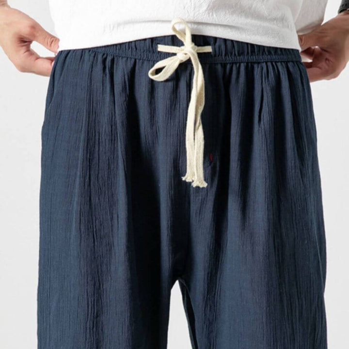 Men's lightweight jogger pants with drawstring waist for ultimate summer comfort.