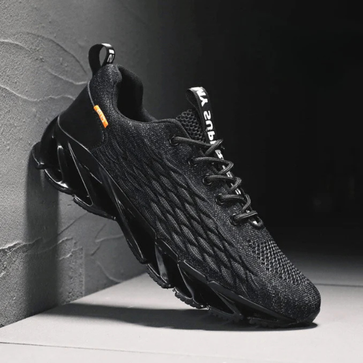 New men's athletic knit running shoes. Lightweight comfort for training, walking & daily active wear. Enhanced grip.
