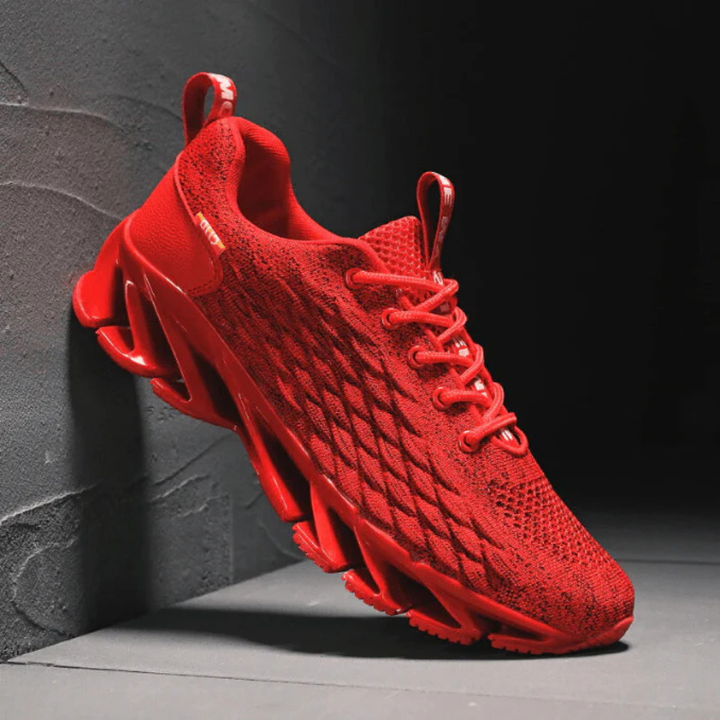 Men's knit design running shoes. Lightweight comfort, breathable upper & enhanced traction for training.