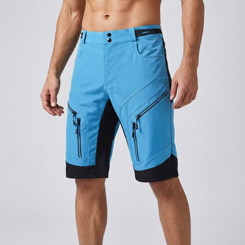 Versatile men's activewear shorts, lightweight for hiking, running, gym, or casual summer comfort.