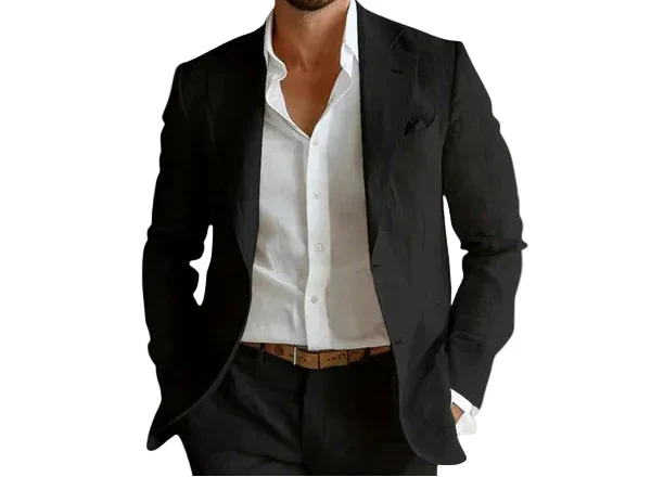 Men's lightweight summer blazer jacket, perfect for smart casual warm weather outfits.
